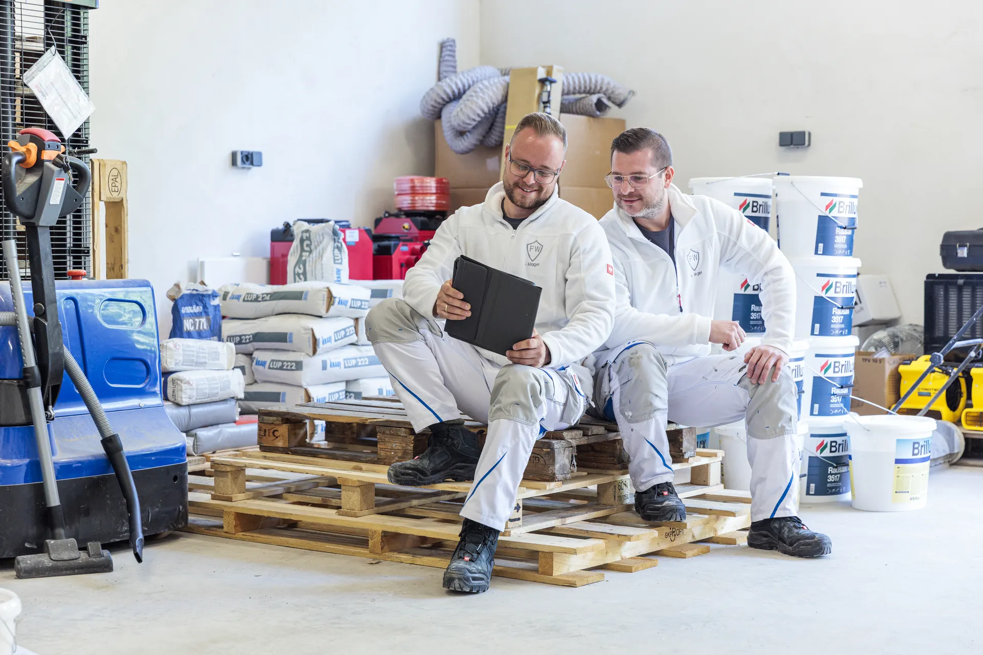 Das Feinschliffwerk-Team bei der Arbeit