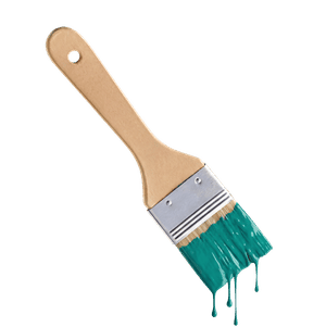 Pinsel mit Farbe – Feinschliffwerk